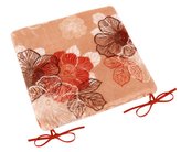 Sedák hladký Korall micro - oranžový květ - 40x40 cm