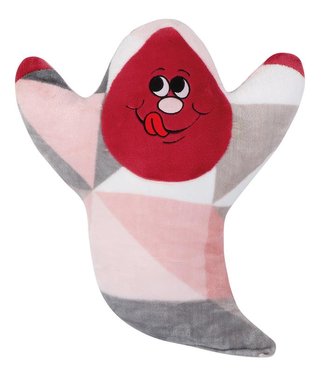 Tvarovaný polštářek bubáček růžový - bubáček - cca 54x50 cm