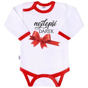 Body s potiskem New Baby nejlepší DÁREK - velikost 56 (0-3m)