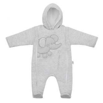 Zimní kombinézka New Baby Winter Elephant světle šedá - velikost 74 (6-9m)