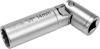 Nástavec na svíčky s kloubem 3/8\" 14 mm