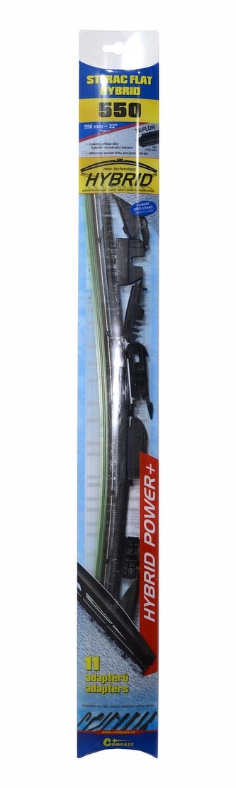 Stěrač HYBRID  550mm + 11 adaptérů TEFLON