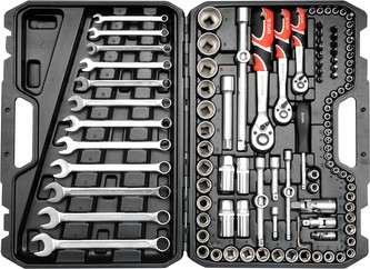 Gola sada 1/2\", 3/8\", 1/4\" + příslušenství 111 ks