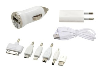 Nabíječka telefonu 230/12V 2,1A (Iphone 4-8, miniUSB, microUSB,