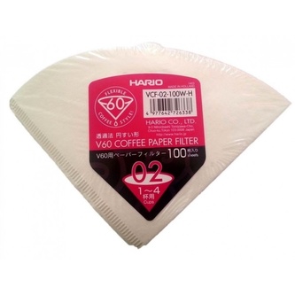 Papírové filtry Hario V60 #2 (VCF-02-100W-H) - 100 ks, bílé