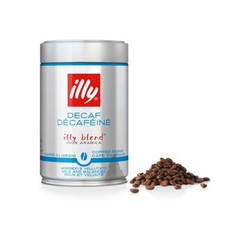 Illy Decaffeinato dóza zrnková káva 250 g