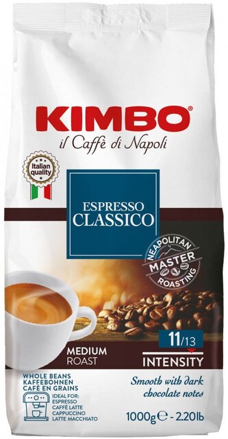 Kimbo Espresso Classico - zrnková káva, 1 000 g
