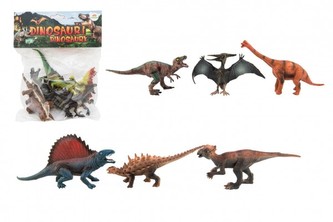 Dinosaurus plast 14-19cm 6ks v sáčku Dinosaurus plast 14-19cm 6ks v sáčku