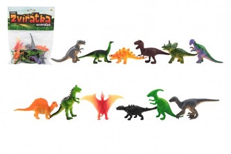 Zvířátka dinosauři mini plast 6-7cm 12ks v sáčku Zvířátka dinosauři mini plast 6-7cm 12ks v sáčku