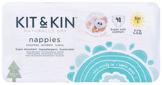 Kit & Kin Kit & Kin eko plenky, velikost 1 (40 ks), 2-6 kg