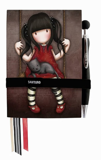 Santoro London Zápisník s propiskou - Ruby