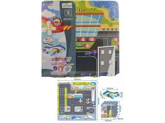 Puzzle pěnové -letiště,  9 ks, 32x32cm