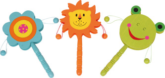 Dětské hudební nástroje Bubínek Monkey drums - Žabka