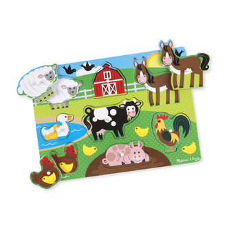 Dřevěné puzzle Farma