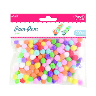 Bambulky mini barevný mix /200 ks/