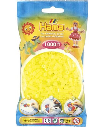 Neonové žluté korálky - 1.000ks MIDI