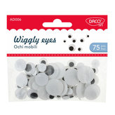 Oči pohyblivé černobílé /75 ks/