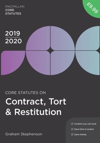 Core Statutes on Contract, Tort & Restitution 2019-20