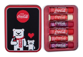 Lip Smacker Coca-Cola balzám na rty 6 x 4 g + plechová krabička