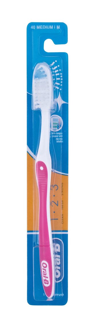 Oral-B 1-2-3 Zubní kartáček 1 ks Medium unisex