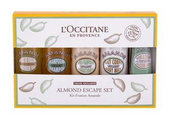 L´Occitane Almond sprchový olej 75 ml + šampon 75 ml + kondicionér 75 ml + tělové mléko 75 ml + krém na ruce 30 ml