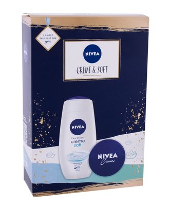 Nivea Creme & Soft sprchový gel Creme Soft 250 ml + univerzální krém Creme 75 ml