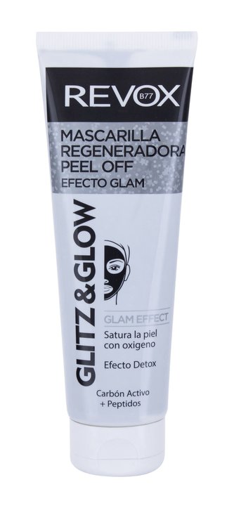 Revox Glitz & Glow Pleťová maska Black Regenerating 80 ml pro ženy
