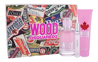 Dsquared2 Wood toaletní voda 100 ml + sprchový gel 150 ml + toaletní voda 10 ml