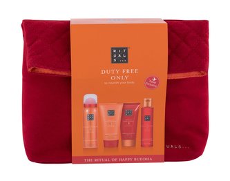 Rituals The Ritual Of Happy Buddha sprchová pěna 50 ml + tělový krém 70 ml + sprchový peeling 70 ml + sprchový olej + kosmetická taška