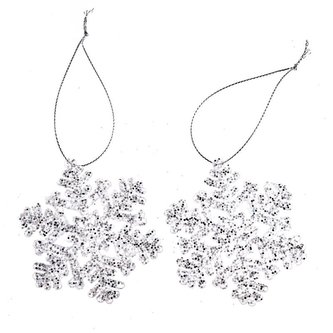 Závěsná vločka - stříbrná 7,5 cm