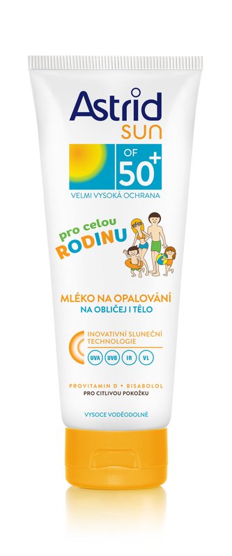 Astrid Mléko na opalování pro celou rodinu OF 50+ Sun 250 ml unisex