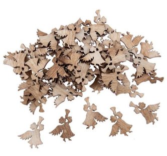 Dřevěný anděl - natur 50 ks
