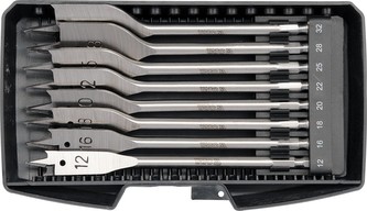 Ploché vrtáky sada  8 ks 12-32 mm