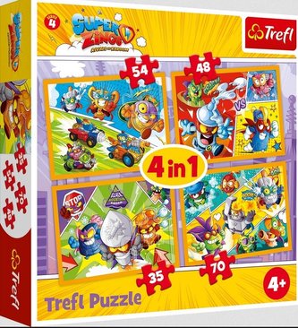 Puzzle: Super Zings 4v1 (35,48,54,70 dílků)