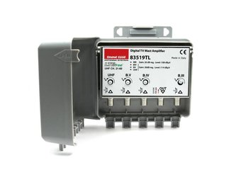 Anténní zesilovač Emme Esse 83519TL, LTE free, na stožár, 1xDAB(VHF III) G20dB, 3xUHF G20dB