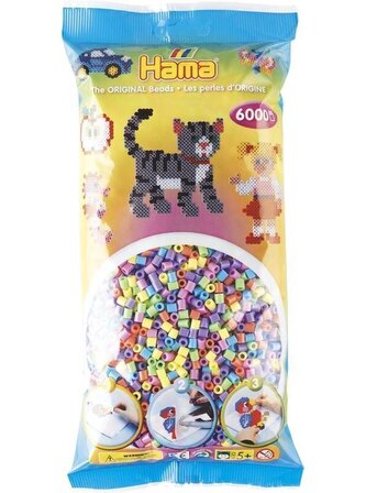 Korálky pastelové - 6 000 ks MIDI