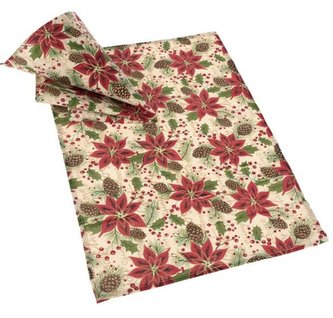 Prostírání s vánoční hvězdou - sada 2ks