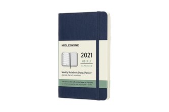 Moleskine Plánovací zápisník 2021 měkký modrý S