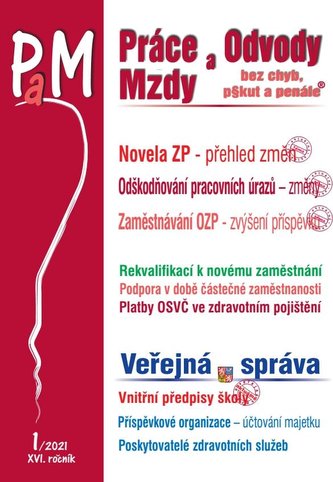 PaM 10/2020 - Novela zákoníku práce – přehled změn, Změny v odškodňování pracovních úrazů po novele ZP, Příspěvek na podporu zaměstnávání osob se zdravotním postižením – zvýšení, Platby OSVČ ve zdravotním pojištění v roce 2021
