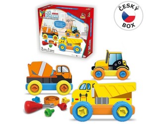 Malý mechanik plastový Junior - stavební auta