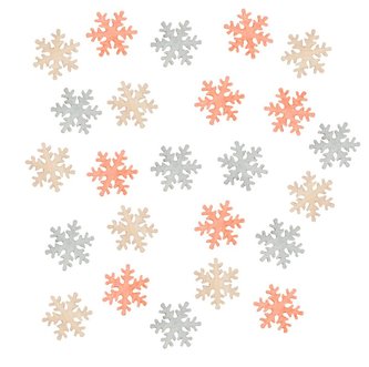 Dřevěné vločky přírodní barvy 2 cm (24 ks)