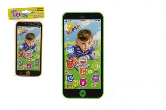 Telefon Mobil plast 7x14cm na baterie se zvukem 1 ks, 4 různé barvy