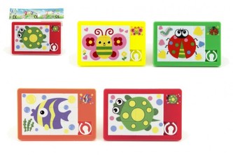 Přesouvačka hlavolam zvířátko plast 11x8cm 1 ks, 4 různé druhy