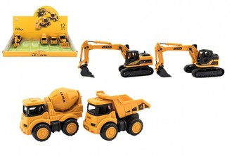 Stavební stroj plast 11-14cm na setrvačník 4 druhy