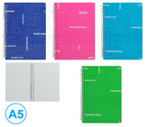 Blok spirála tvrdé desky A5 FLUO linka 80l