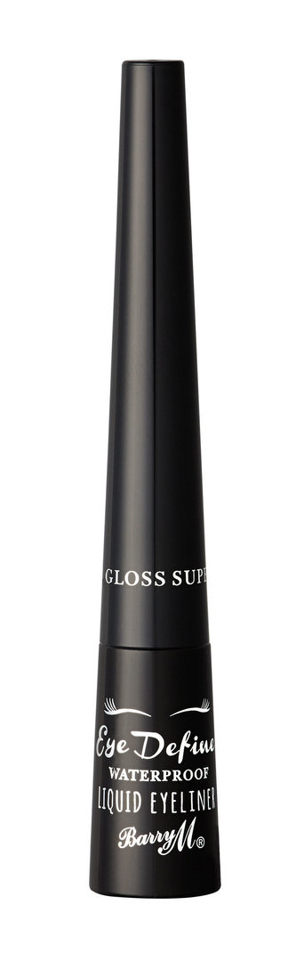 Barry M Eye Define Oční linka Liquid 2 ml Super Gloss Black Waterproof pro ženy