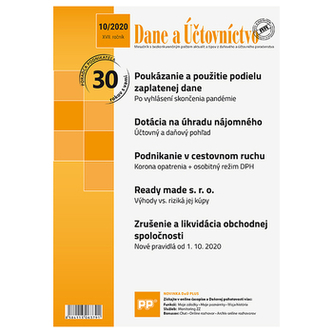 Dane a účtovníctvo 10/2020
