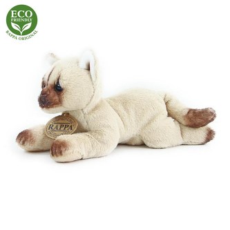 Rappa Plyšová kočka ležící 18 cm ECO-FRIENDLY 1 ks béžová B mix barev