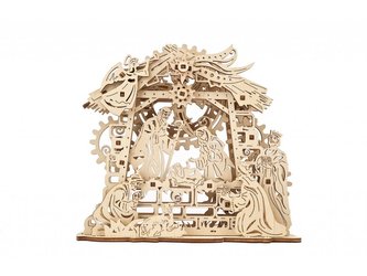 Ugears 3D dřevěné mechanické puzzle Betlém