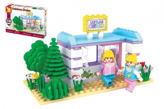 Kostky stavebnice Dromader Pohádková země pro holky 110 dílků v krabičce 22x15x4,5cm